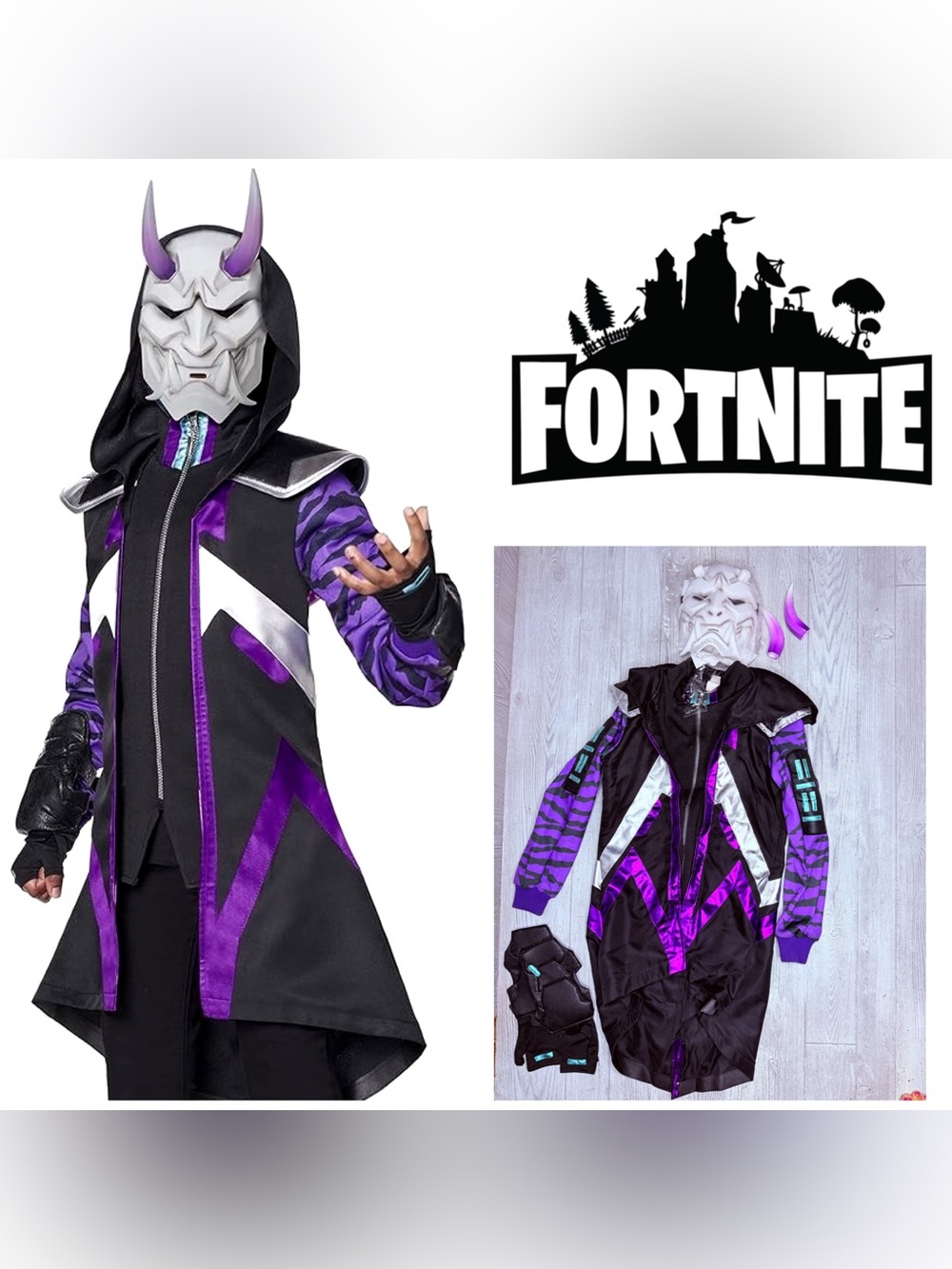 Spirit Youth Fortnite Fade Halloween Costume dress up cosplay m 8-10